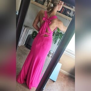 Betsy & Adam Bow Back Gown